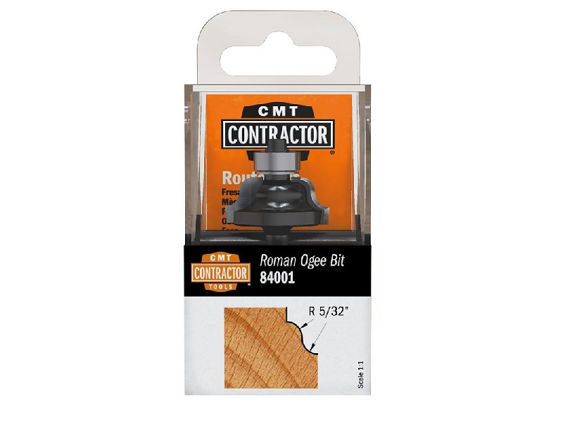 CMT 84001 Contractor Roman Ogee Bit, 1-1/8-inch Diameter, 5/32-inch Radius, 1/4-inch Shank