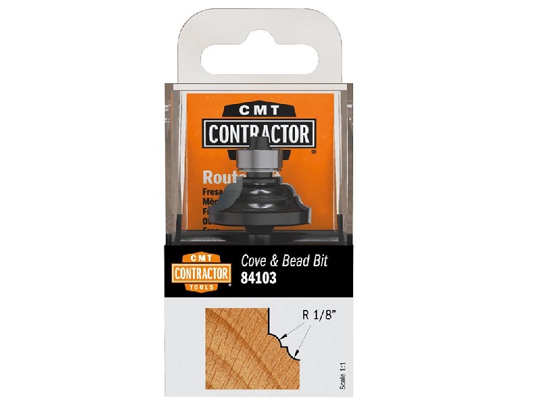 CMT 84103 Contractor Classical Ogee Bit, 1-1/8-inch Diameter, 1/8-inch Radius, 1/4-inch Shank