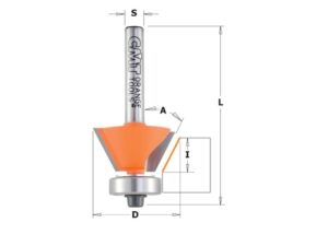 CMT 809.022.11 Combination Trimmer Bit with 22-Degree Cutting Angle, 1/4-Inch Shank