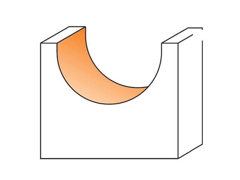 CMT 814.754.11 Round Nose Bit, 1/2-Inch Shank, 5/8-Inch Radius, Carbide-Tipped