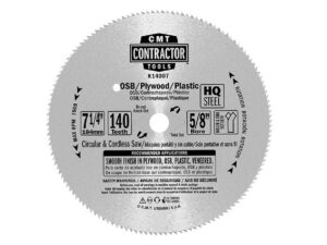 CMT K14007-X10 140 Teeth Contractor Plywood Saw Blades with 5/8-Inch Bore, 7 1/4-Inch