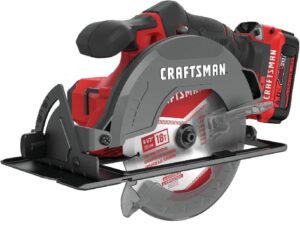 Kit de sierra circular inalámbrica Craftsman V20, 6-1/2 in, batería y cargador incluidos - CMCS500M1