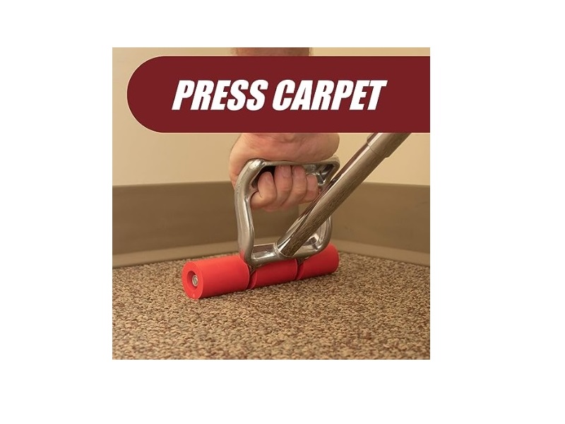 J-Roller for laminates, 7-1/2 in wide and extensible handle 17 in to 27 in