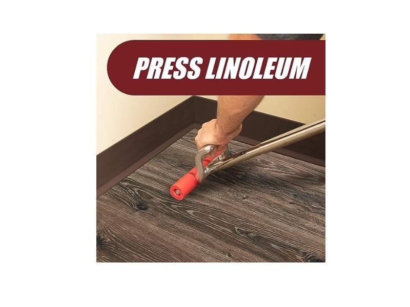 J-Roller for laminates, 7-1/2 in wide and extensible handle 17 in to 27 in