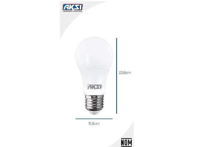 Bombilla LED de rosca A19, 5W, luz blanca marca AKSI - 115521