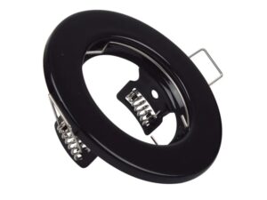 Base redonda dirigible empotrable para spotlight MR16 color negro marca AKSI - 125012