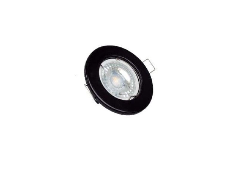 AKSI spotlight round base for MR16 light bulbs, black color - 125012
