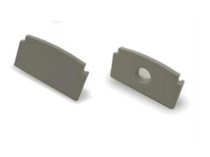 End cap for profile for recessed LED strip 16mm thick
