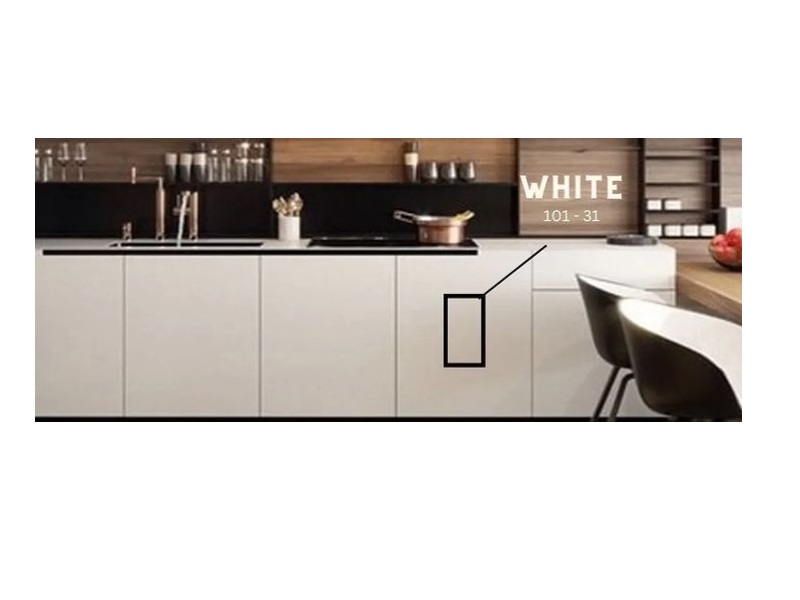 Greenlam laminate 101-31 - White without film - Gloss - 4x8 - Not postforming