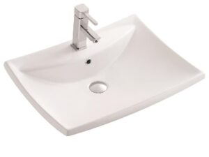 Rectangular vessel bathroom sink NATY-LAV12 - 23.8 x 17.5 x 7.1 in