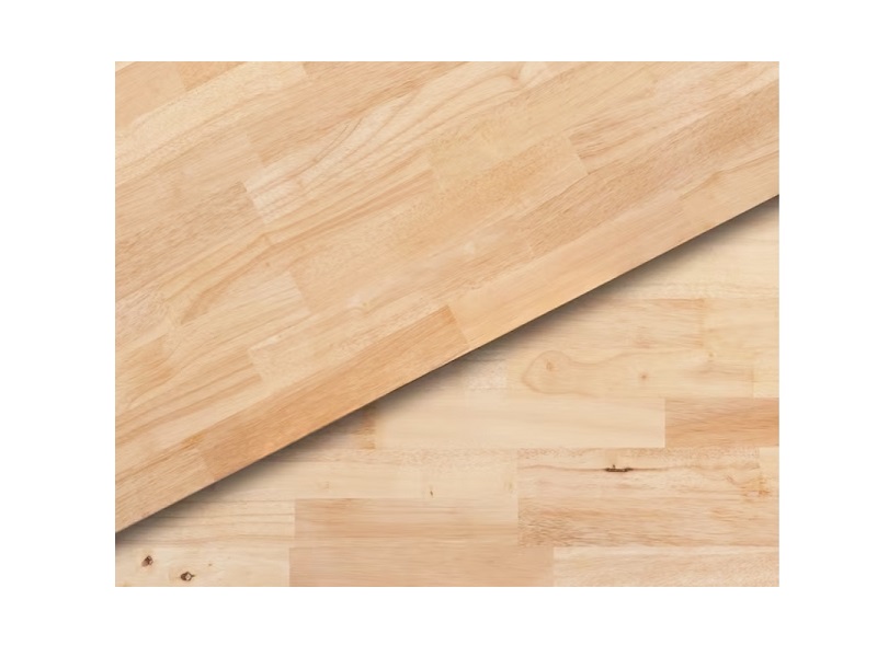 Butcher Block 1.5 in x 25 in x 96 in (2.08x8) rubber wood - maple