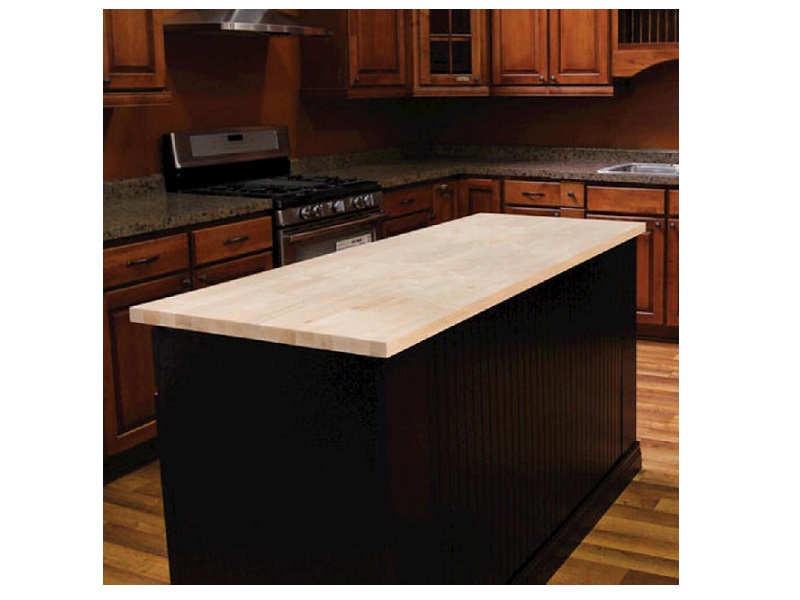 Butcher Block 1.5 in x 25 in x 96 in (2.08x8) rubber wood - maple