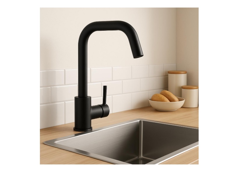 Addith matt black kitchen faucet 73009