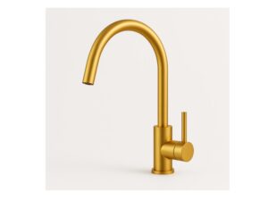Addith gold curved kitchen faucet - 73008.2