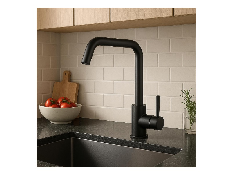 Addith black square kitchen faucet - 73009.1