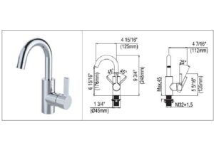 Mezcladora para lavamanos Naty Collection 61008A-BN