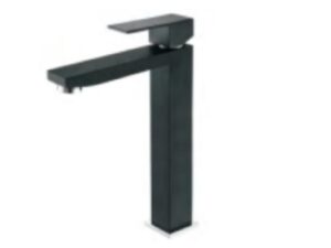 Mezcladora para lavamanos alta black matte - SUS304