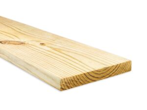 Madera de pino SYP 1 in x 6 in x 8 ft sin tratar D/C