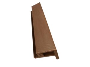 Tongue and groove corner finishing for WPC decorative wall panel in Teak color (ligh brown) 9.5ft long