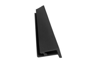 Tongue and groove corner finishing for WPC decorative wall panel in Black color 9.5ft long