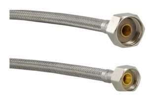 1/2 in x 3/8 in compression x 36 in flexible braided stainless steel connector