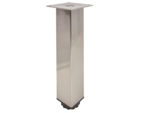 8 in Imex square furniture leg, adjustable to a 9-1/4 in, brushed nickel C822-8-BN