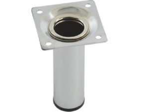 Hafele Mini-Leg, round, steel, polished chrome, 30mm radius x 4 in, set of 4 - 635.48.210