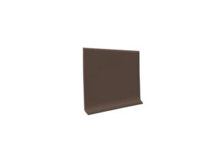 Brown rubber baseboard 4 in