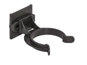 AXILO Plinth Clip, screw mount, plastic, for screw fixing, black, For sliding on