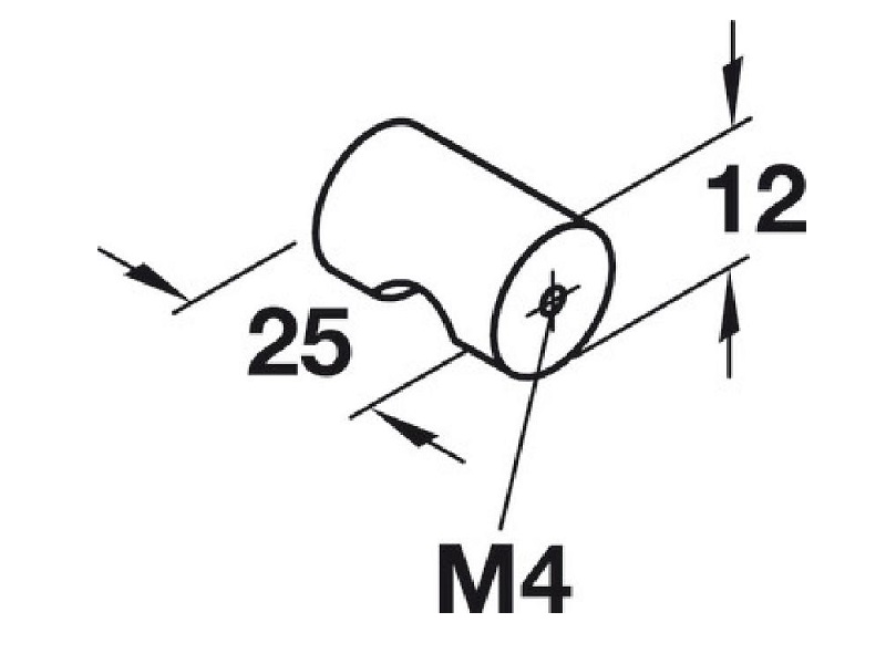 Tirador Hafele de bola / knob stainless steel mate 12mm - 134.80.610