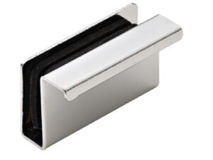 Strike Plate, for Magnetic Pressure Catches for glass doors 5-6 mm thick, Chrome plated - 245.63.237