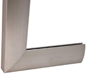 Perfil de marco de puerta de aluminio ovalado plateado de 1-1/2 in x 8.2 ft Hafele - 563.27.902