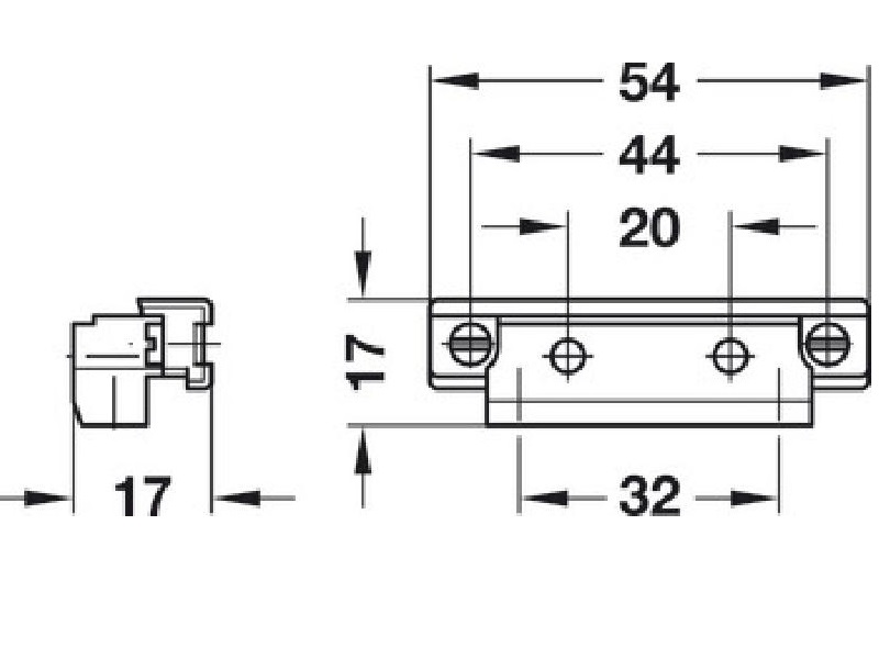Bracket para poner brazos en perfiles de aluminio - 563.25.960