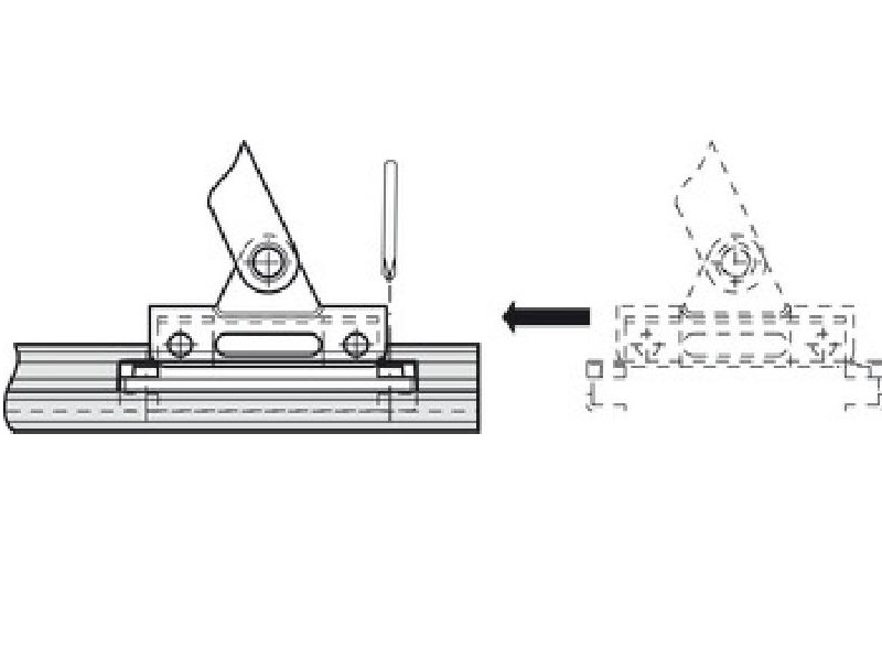 Bracket para poner brazos en perfiles de aluminio - 563.25.960