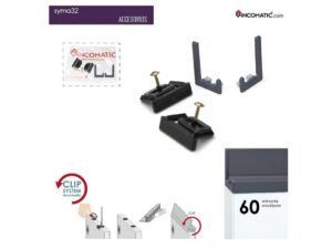 End cap for Rincomatic profile handle Syma32, 8.5 ft, Anthracite (60)