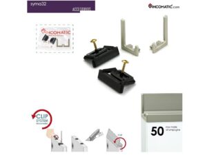 End cap for Rincomatic profile handle Syma32, 8.5 ft, Matt Inox - Champagne (50)