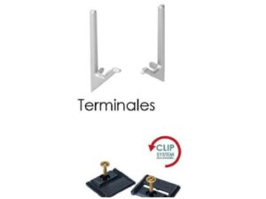 Terminal end cap para perfil Rincomatic Syma 32 Inglete 45° color Inox Mate - Champagne (50)