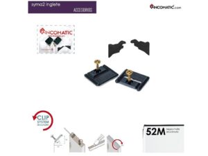 End cap for Rincomatic profile handle Syma2 Inglete 45°, 8.5 ft, Matt Black (52M)