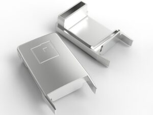 Euro end cap for C-shaped profile handle for 3/4 in cabinet door - TMC19