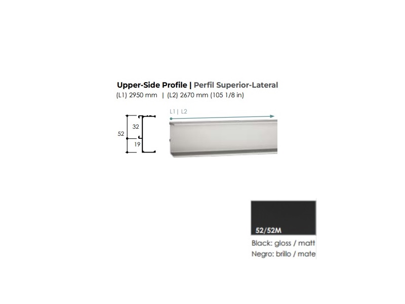 Vareta gola Rincomatic superior black matte - TG0LATD19S52MP