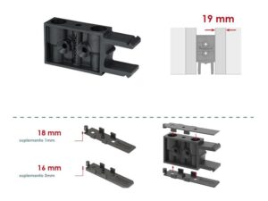 Clip for Rincomatic black matte gola profile