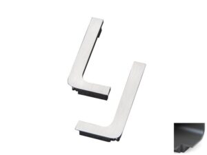 Trebol matte black end caps por L-Profile TIV2848, per pair - 7279PB CAPS