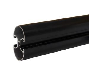 Perfil estructural ovalado de aluminio Mobile, color negro, 9ft 10in - PERALM11NG