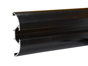 Medio perfil estructural ovalado de aluminio Mobile, color negro, 9ft 10in - PERALM87NG