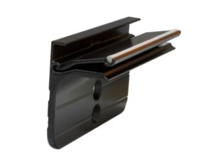 Kit negro para soporte de tablilla de cristal 1/4 in / 5/16 in Mobile para perfil estructural ovalado. Icluye 2 soportes de aluminio y tornillos - KSALEV6/8NG