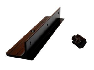 Black kit for Mobile drawer support for oval structural profile. Includes 2 supports, screws and grub screws - KSALUECNG