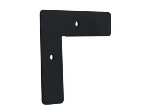 Black bracket kit for PERALM87NG oval half structural profile. Includes 2 brackets and screws - KMAES87NG
