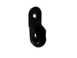 Kit para soporte lateral de tubo de closet ovalado *negro* para perfil estructural - KMCST001NG