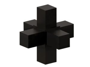 Conector cubo modular 6 vías negro - CUBOCON6