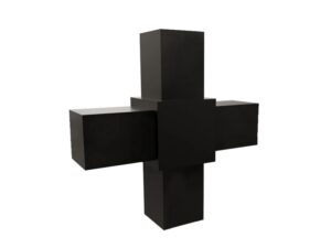 Black modular cross cube connector - CUBOCON8